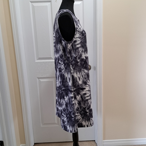 ❤️ NWOT Gaiam Tie Dye Dress Tank Style Women's XL Soft Casual Grey White - Picture 7 of 11